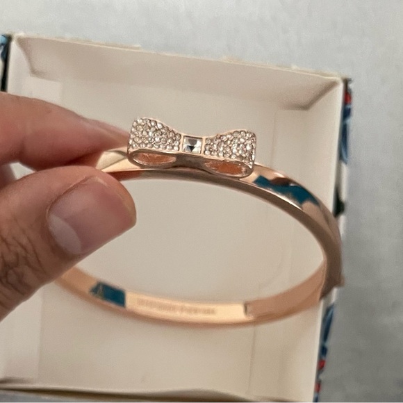 Kate Spade Ready Set Bow Bangle Bracelet (Rose Gold Tone) - Picture 2 of 7